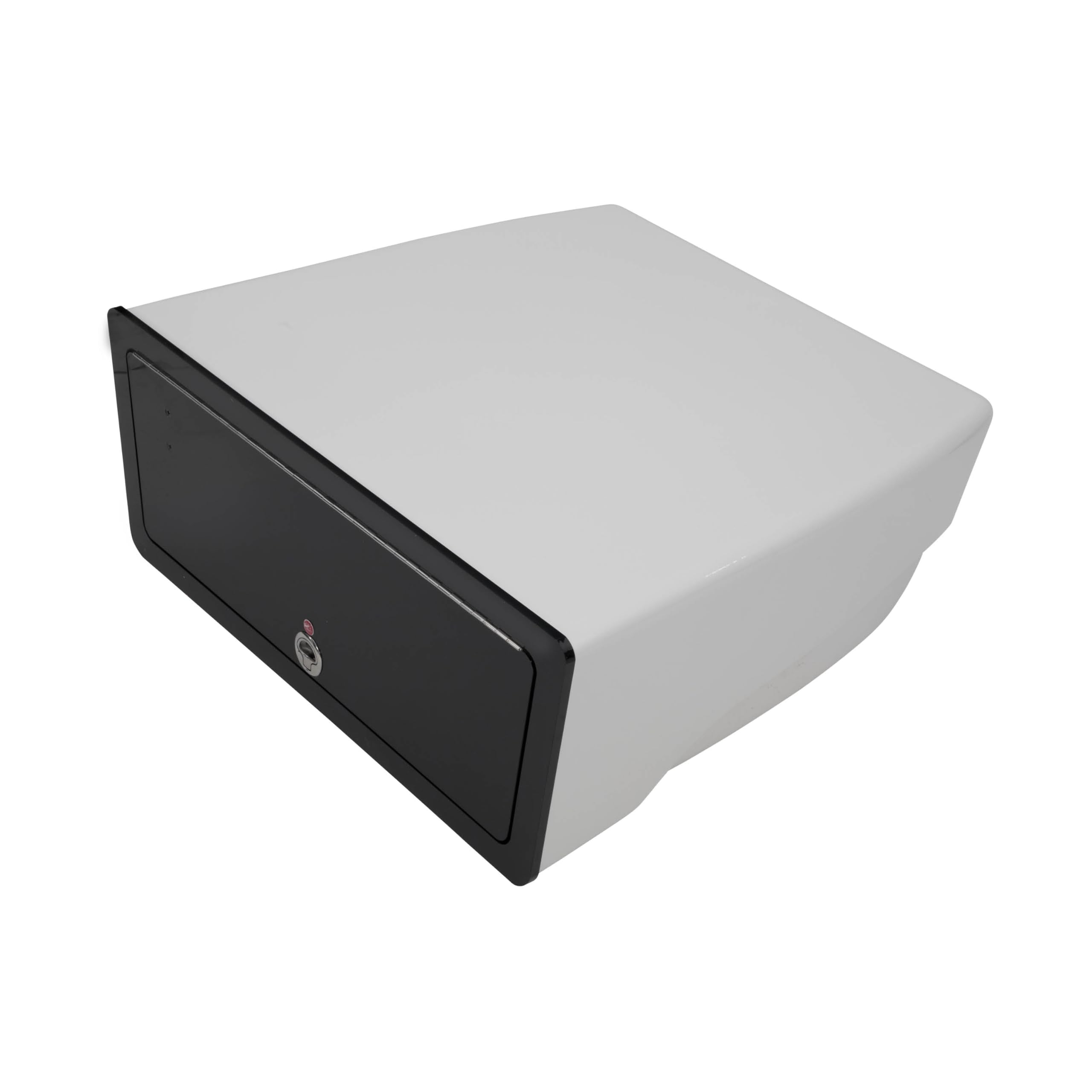 Electronics Box Taylor Made (27" W x 26" D x 10" T) for T-Top Boats, Watertight Plexiglass Door Panel, Stainless-Steel Lock, Corrosion-Resistant Hardware, Protects Valuables, White - 83558