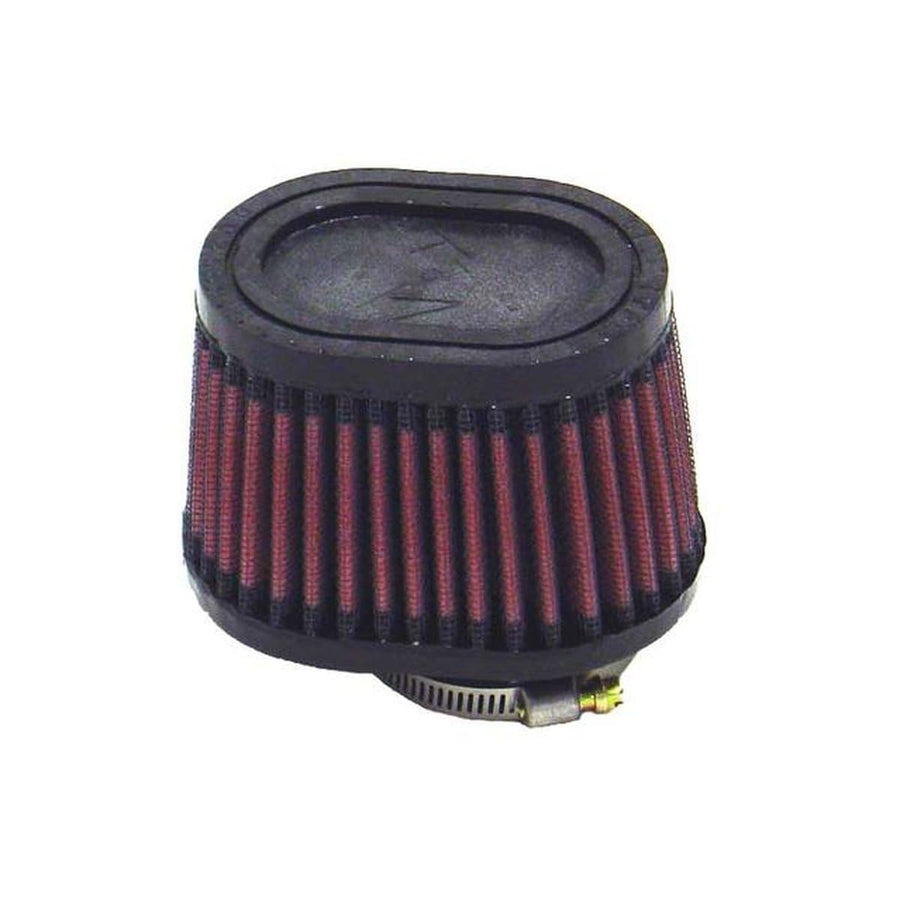 High-Flow K&N Original Lifetime Universal Clamp-On Air Filter: High Performance, Premium: Flange Diameter: 1.75 In, Filter Height: 2.75 In, Flange Length: 0.625 In, Shape: Oval Straight, RU-2450