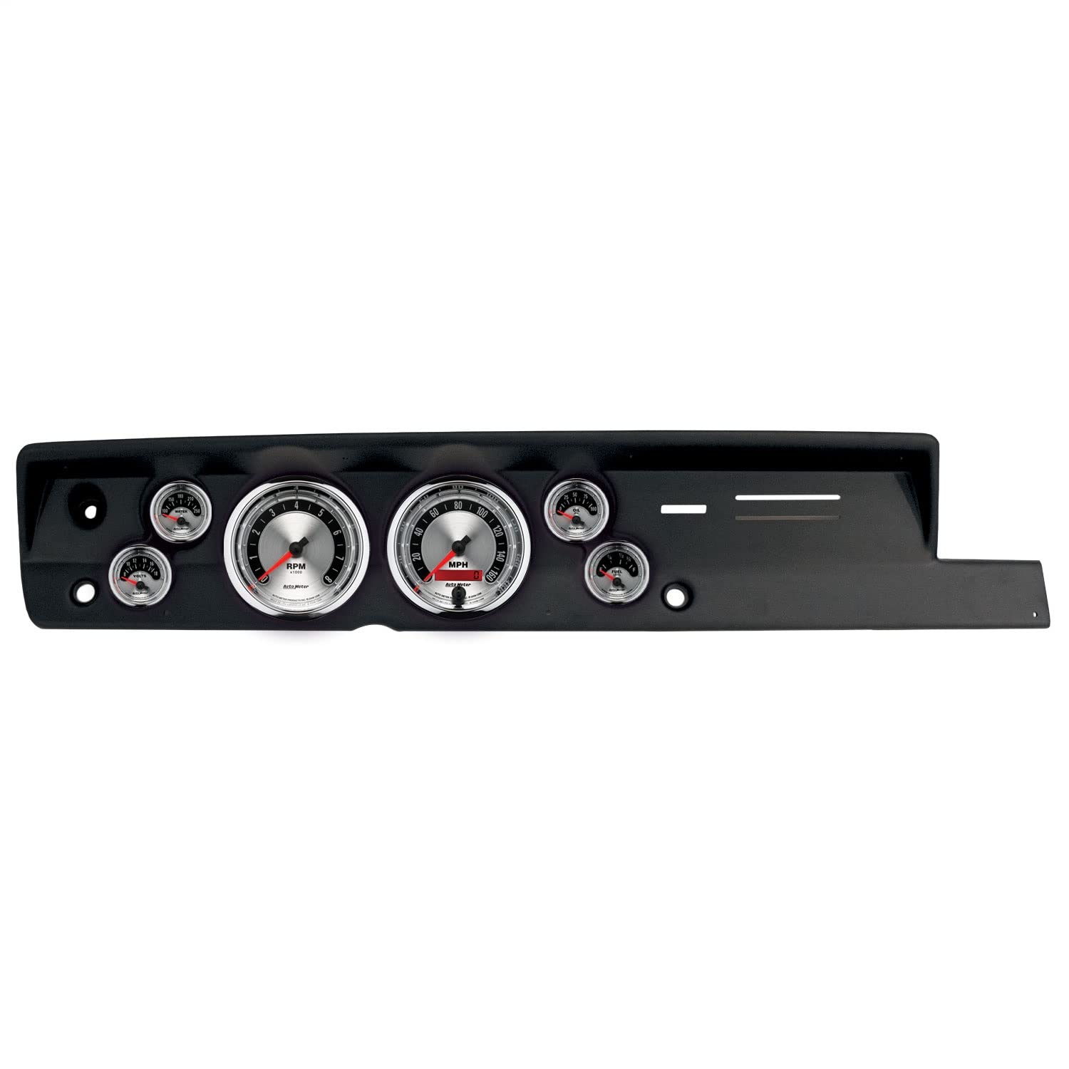 AutoMeter Dash Kit Direct Fit, (5" X2, 2 1/16" X4), Plym Cuda Heat 67-69, American Muscle (2118-01)