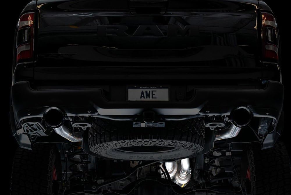AWE Dual 3' Touring Cat-Back Exhaust, Black Tips for 2021-2023 TRX 6.2L