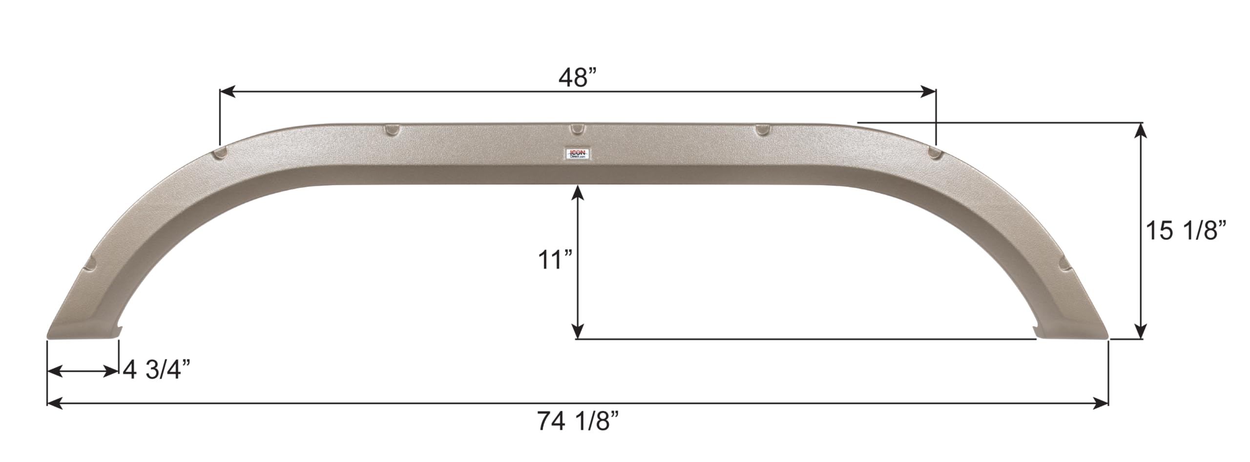 ICON Fender Skirt 14507, Tandem, Carriage, FS1756, Metallic Bronze