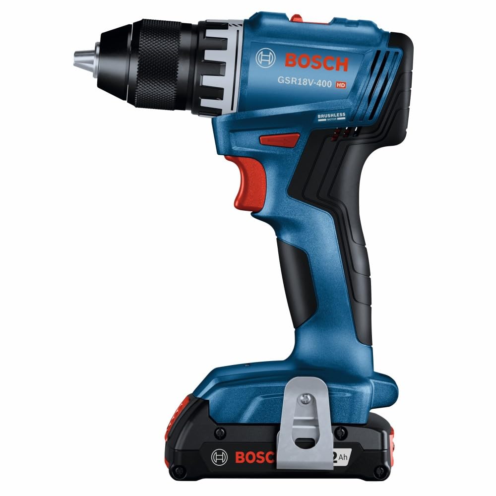 GSR18V-400B12 Bosch 18V Compact Brushless 1/2 In. Drill/Driver Kit with (1) 2 Ah Standard Battery