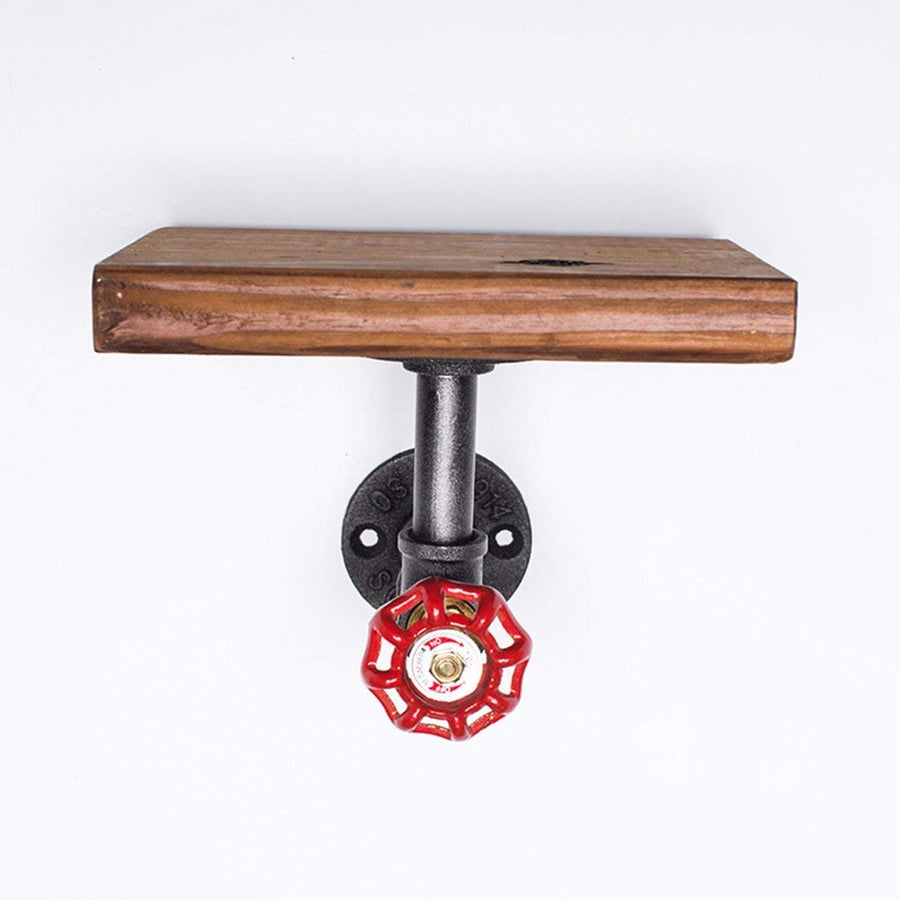 YIMJ Water Pipe Rack Coat Rack Industrial Wind Creative Wall Decoration Solid Wood Flower Stand, B