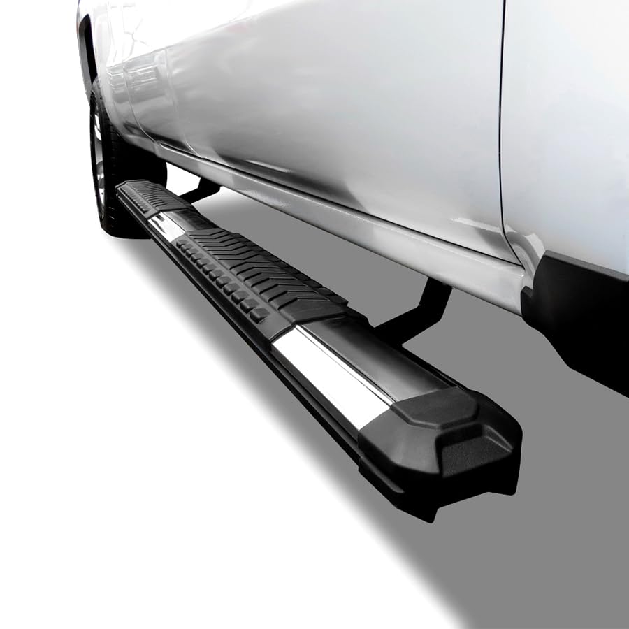 Cutlass Black Horse Running Boards Compatible With 20-25 Sierra,Silverado 2500/3500 HD Double Cab|19-25 Sierra,Silverado 1500 Double Cab|22-25 Sierra,Silverado 1500 Limited Double Cab-RN-GMSIL-79-19