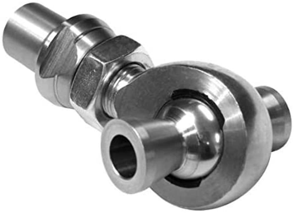 WIDE 7/8in Rod End Kit Includes: Rod End Tube Adapter Jam Nut and High Misalignment Spacers down to 9/16in