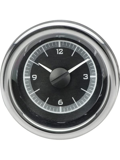 Dakota Digital 3" Round VLC-16-1-K-W Universal VHX Clock Black Alloy Style White Backlighting