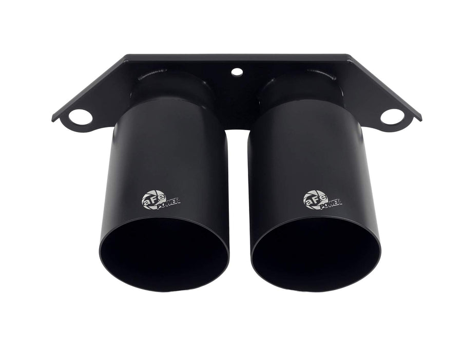 MACH Force-Xp aFe Power 49C36435-B OE Replacement Exhaust Tips for 2014-2019 Porsche 911 GT3, 4", Satin Black