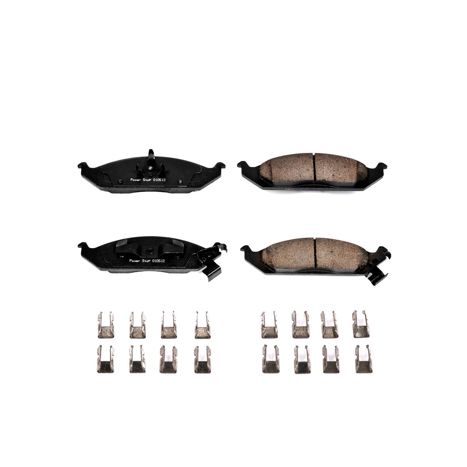 Power Stop Front Brake Kit For Chrysler Cirrus 1995-00 |Dodge Stratus 1995-00 |Sebring 1996-00 |Plymouth Breeze 1996-00 - Ceramic Brake Pads With Installation Hardware, 17-650