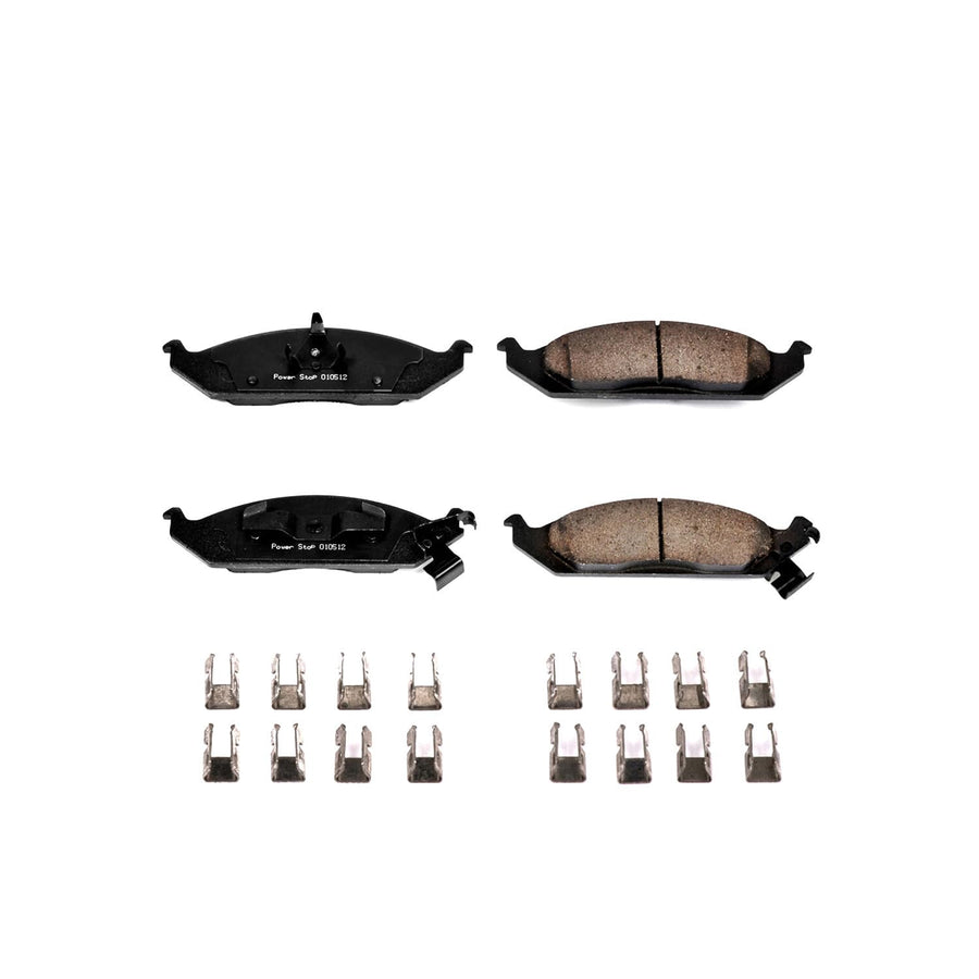 Power Stop Front Brake Kit For Chrysler Cirrus 1995-00 |Dodge Stratus 1995-00 |Sebring 1996-00 |Plymouth Breeze 1996-00 - Ceramic Brake Pads With Installation Hardware, 17-650