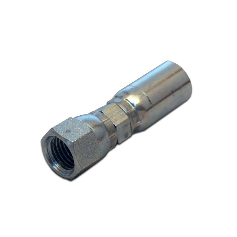 Hydraulic Hose End Fitting Lippert Level Up® with Crimp-On Coupling, 1/4” Inside Diameter, Straight Fitting Shape, 1/4" Female JIC 37° Flare Port - 138416