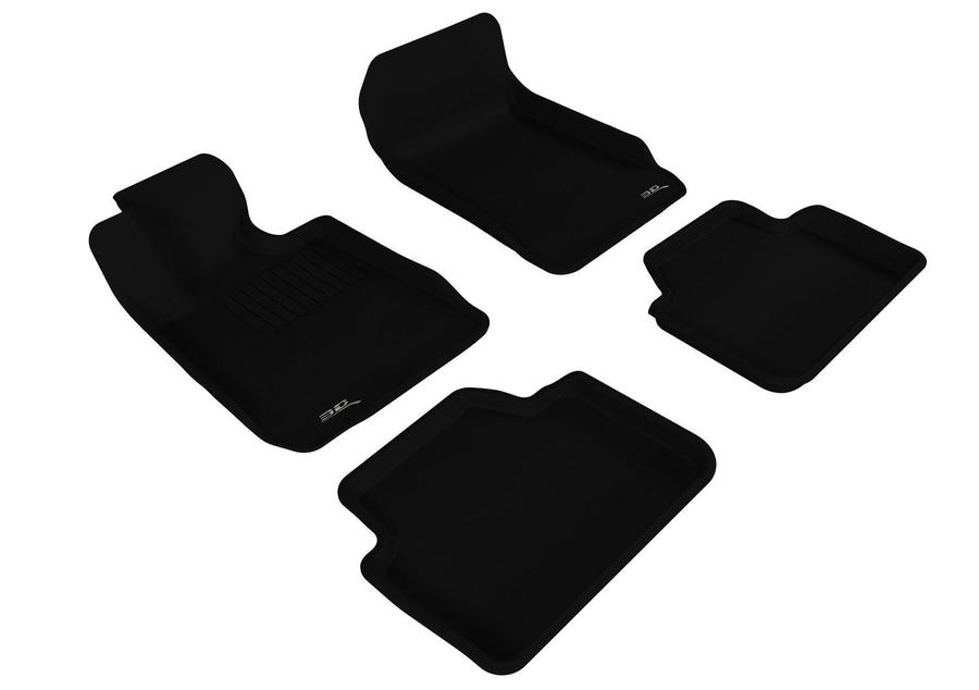Complete Set 3D MAXpider L1BM00601509 Custom Fit All-Weather Floor Mat for Select BMW 3 Series Sedan (E90) Models - Kagu Rubber (Black)