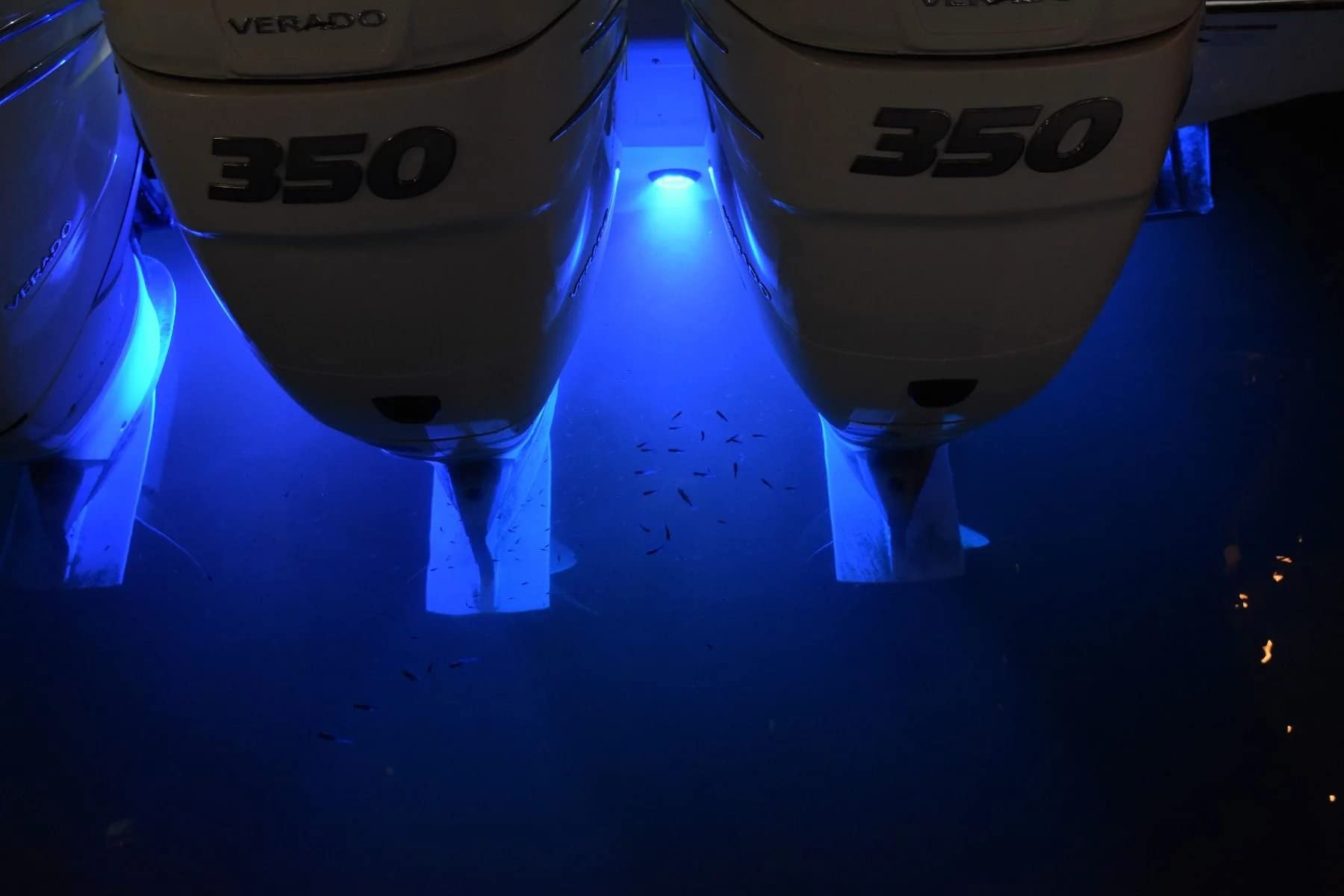 SeaBlaze Mini Lumitec Underwater LED Boat Lights - 700 Lumens, Marine Grade, Fishing, Dinghy, Skiff - Sold as a Pair - Made in the USA, Blue