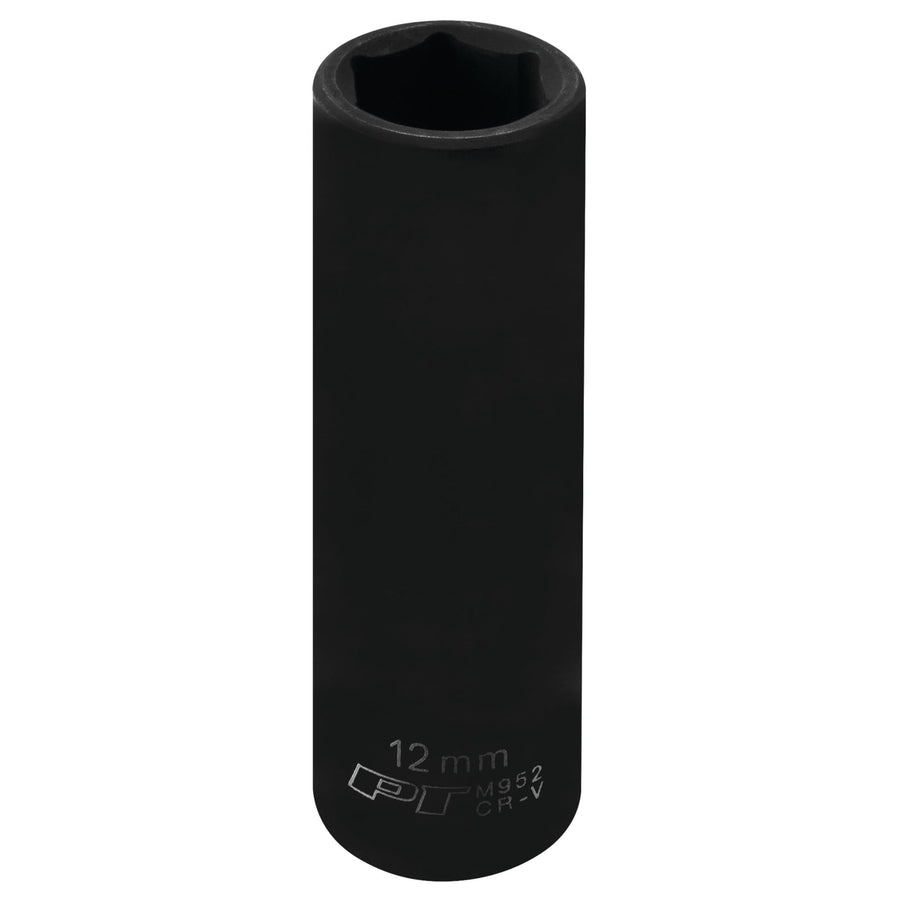 M952 Performance Tool 3/8-Inch 12mm Deep Wall Impact Socket - Durable and Reliable Socket for High-Performance Automotive Repair Jobs