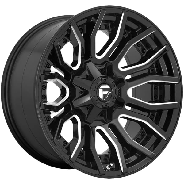 1PC Fuel D711 24X12 8X6.5 GL-BLK-MIL -44MM - D71124208247