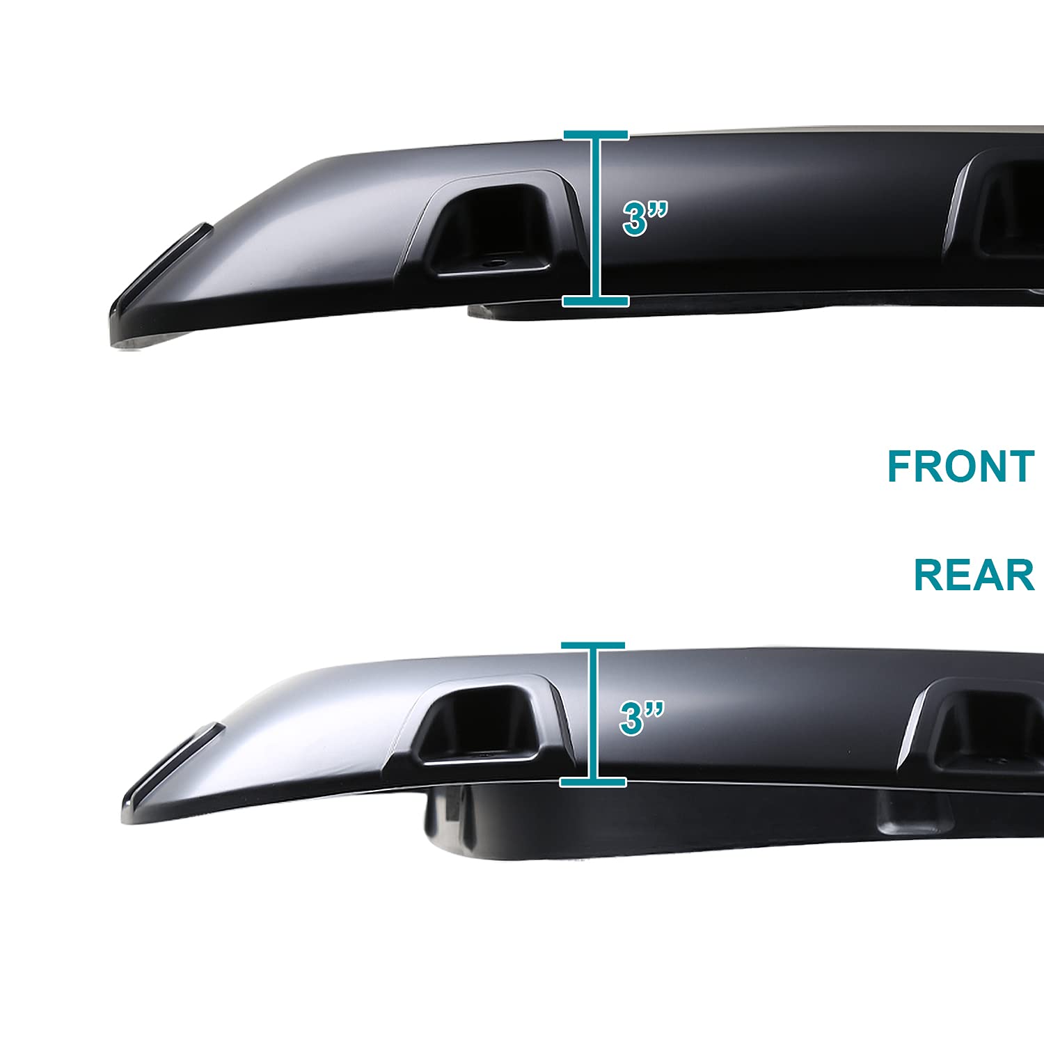 4PC Spec-D Tuning Front + Rear Smooth Bolt On Pocket Style Fender Flares Compatible with 2014-2018 Chevy Silverado 1500 2500HD 3500HD