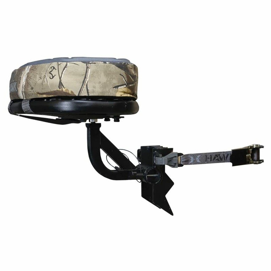 Any Angle Hawk 360 Degree Memory Foam Layered Steel Hunting Tree Seat with 7-Tilt Angle Adjustments