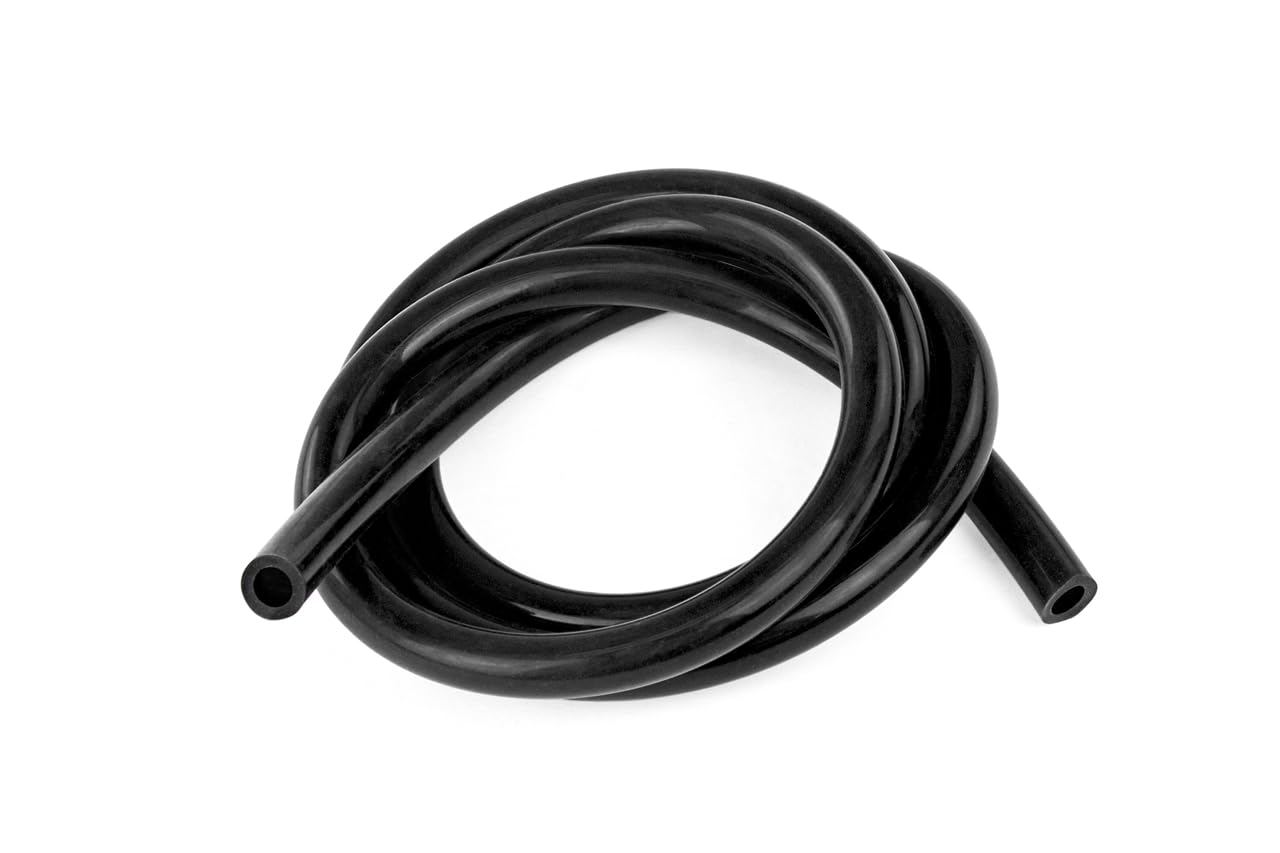 HPS High Temperature Vacuum Tubing Hose HTSVH35R2-BLKx5, 9/64" ID, 1.5 mm Wall Thickness, 5 Feet Length, Black