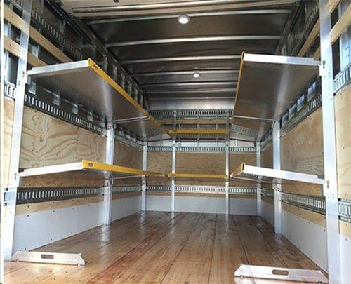 HFS1848T - Unique Truck Accessories - Replacement for/Compatible with Ford Transit VAN FOLDING SHELF ASSY 18IN DEEP X 48IN LONG 2 SHELVES PER ASSY