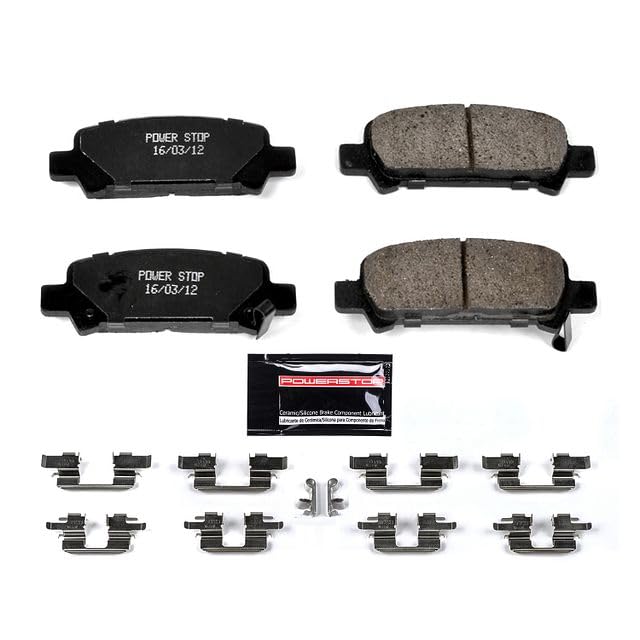 Power Stop Z23-770 Z23 Evolution Sport Carbon Fiber Infused Ceramic Brake Pads with Hardware For Subaru Baja, Subaru Forester, Subaru Impreza, Subaru Legacy, Subaru Outback [Model Specific]