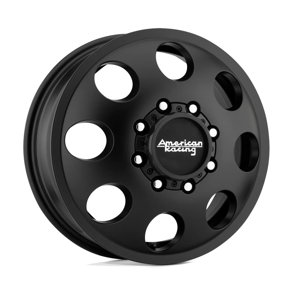 AR204 BAJA DUALLY American Racing 16X6 8X170 7.87 111mm SATIN BLACK - FRONT - AR204660877111