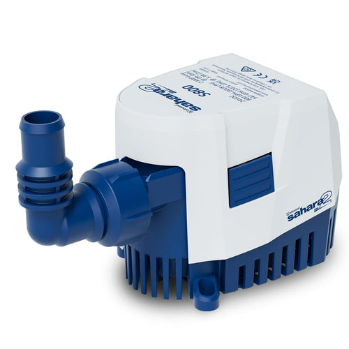 Sahara MK2 Attwood 5508-7 S800 (12V), Automatic Bilge Pump, 800 GPH, with Fittings (Elbow & Straight), Direct Replacement for Attwood 4507-7