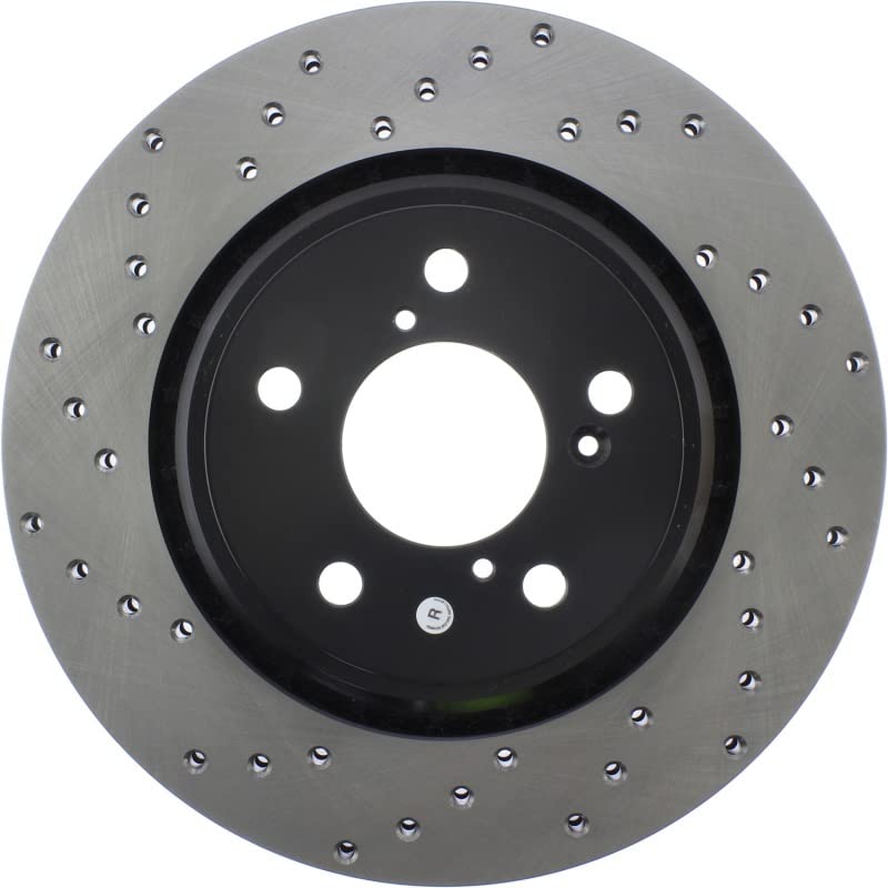 Right StopTech 128.40092CR Cryo Drilled Sportstop Rotor