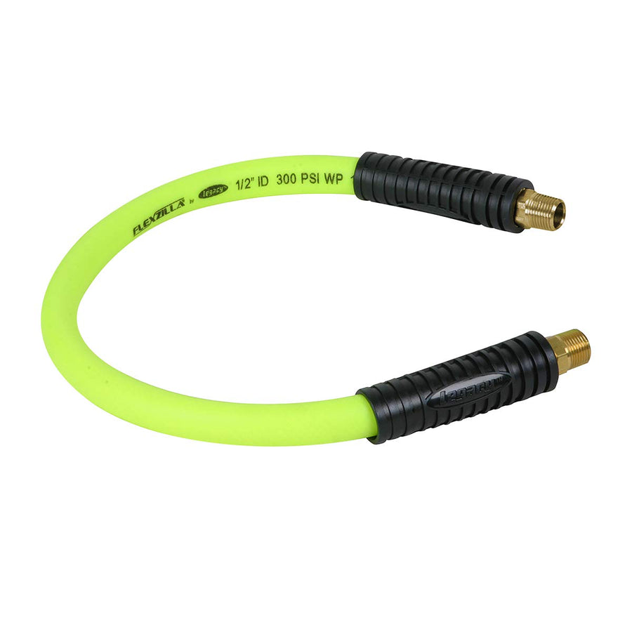 Swivel Flexzilla Whip Air Hose 2 Feet | 1/2" Hose I.D. and 3/8" Fittings | Extreme All-Weather Flexibility | Durable and Abrasion-Resistant Outer Cover, 3/8" NPT Ends