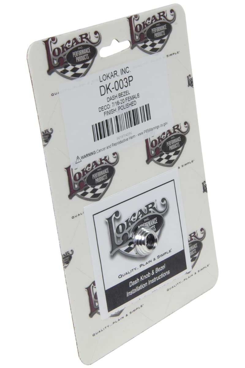 Lokar DK-003P Performance Products Dash Bezel - Deco - 7/16-20 Female - Polished