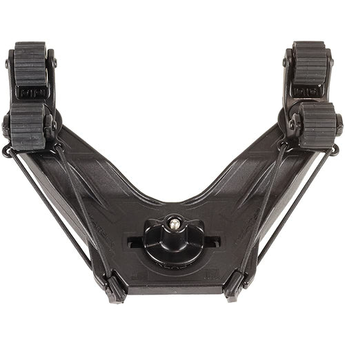 YakAttack DoubleHeader with Paddle Holders Dual RotoGrip | Offset Kayak Paddle Holder | Multi-Accessory Track Mount | Includes SnapNStrap Tethers | Compatible with GearTrac & Most Kayak Tracks