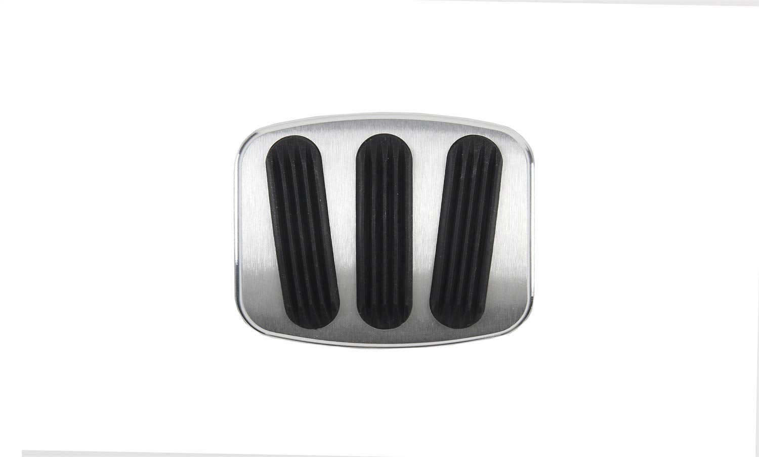 Lokar Brushed Aluminum BAG-6183 Curved Automatic Non-Power Brake Pad with Rubber Insert Billet Aluminum