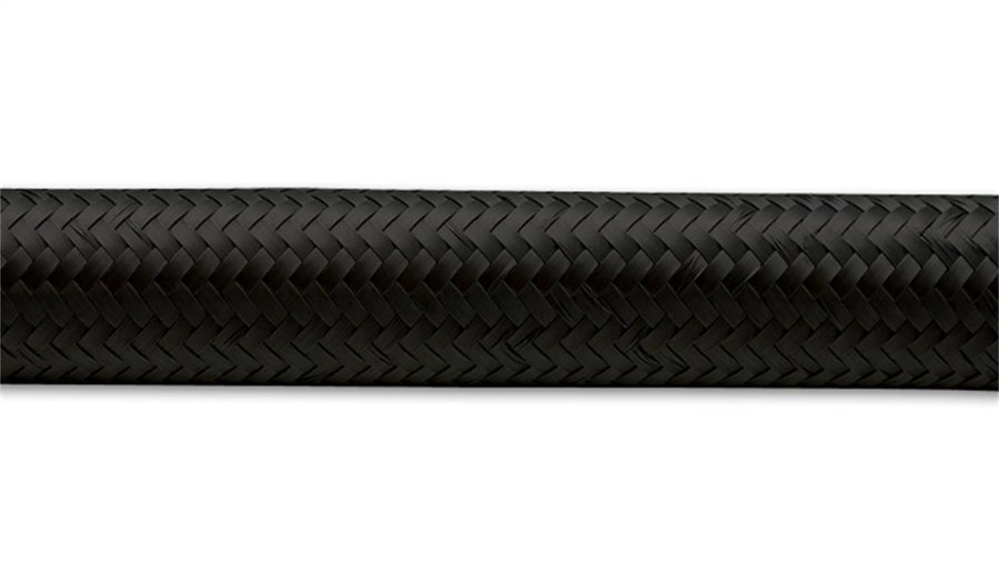 Nylon Braided Flex Hose Vibrant Performance 11983 (20ft Roll of Black ; AN Size: -16; Hose ID 0.89")