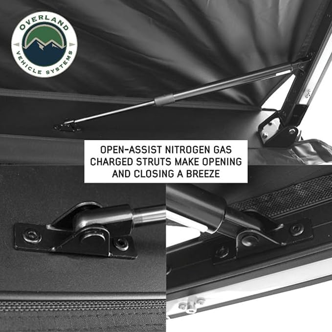 XD Nomadic 2.0 - Overland Vehicle Systems - Wall (Left Or Right) W/Black Out, 6.5' x 8.0', Black Body, Black Trim W/Storage Bag