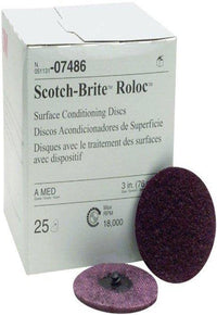 3M Roloc(TM) Scotch-Brite(TM) Surface Conditioning Disc, 3 Inch, Medium, 07486