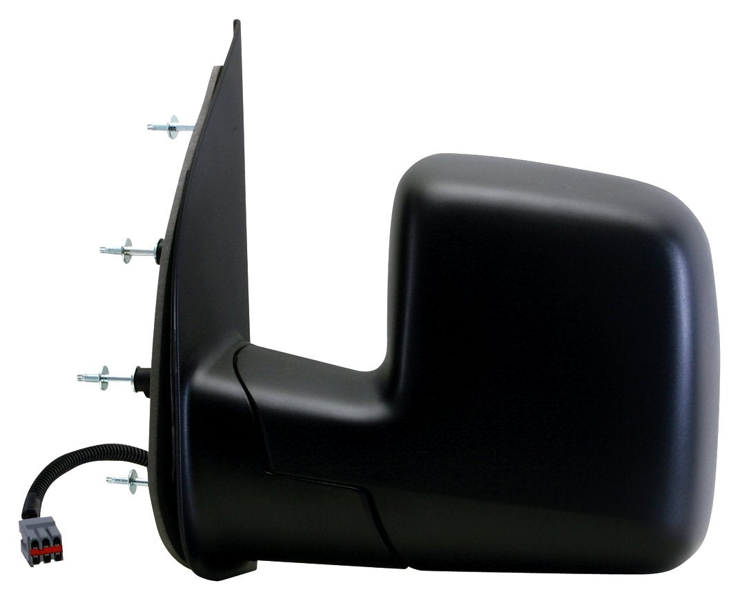 Fit System Mirror Driver Side for Ford Econoline Van, Dual Lens, w/o Puddle lamp, Black, Foldaway, Power