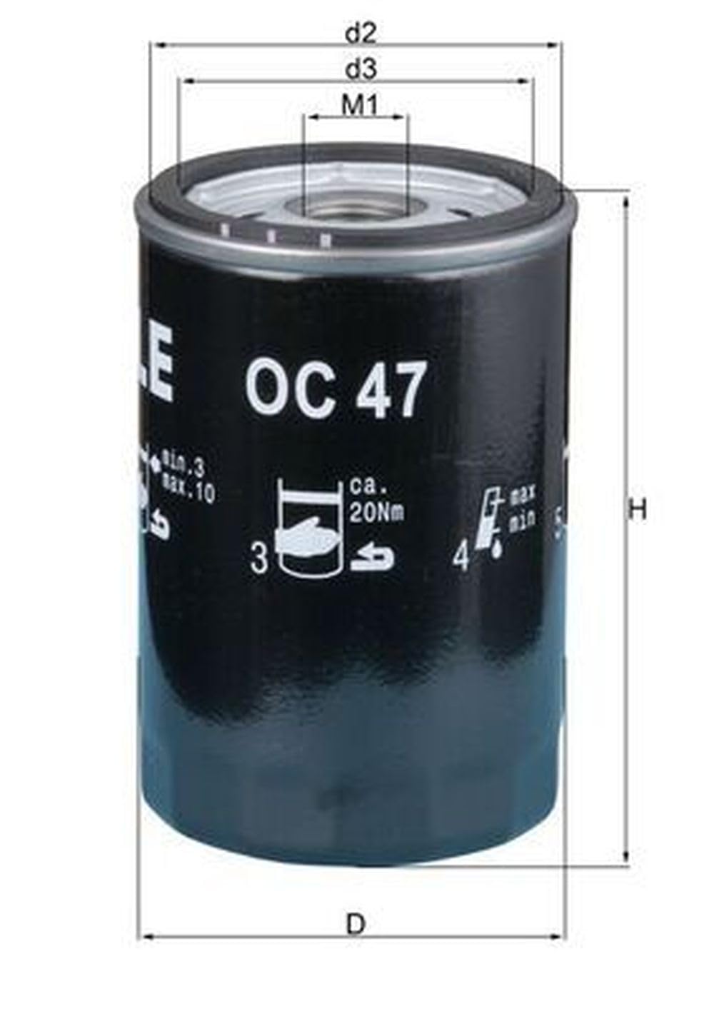 OF MAHLE OC 47 Engine Oil Filter