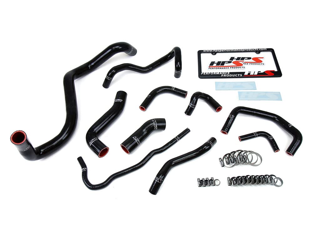 HPS MK4 Black Silicone Radiator Hose Kit Coolant OEM Replacement 57-1838-BLK
