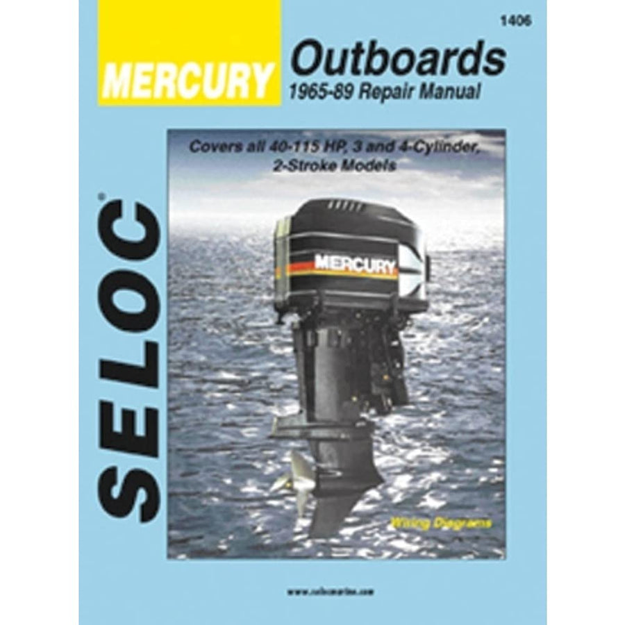 Sierra International 18-01406 Seloc Manual Mercury Outboards Repair 1965-1989 40-115 HP 3-4 Cylinder 2 Stroke Model