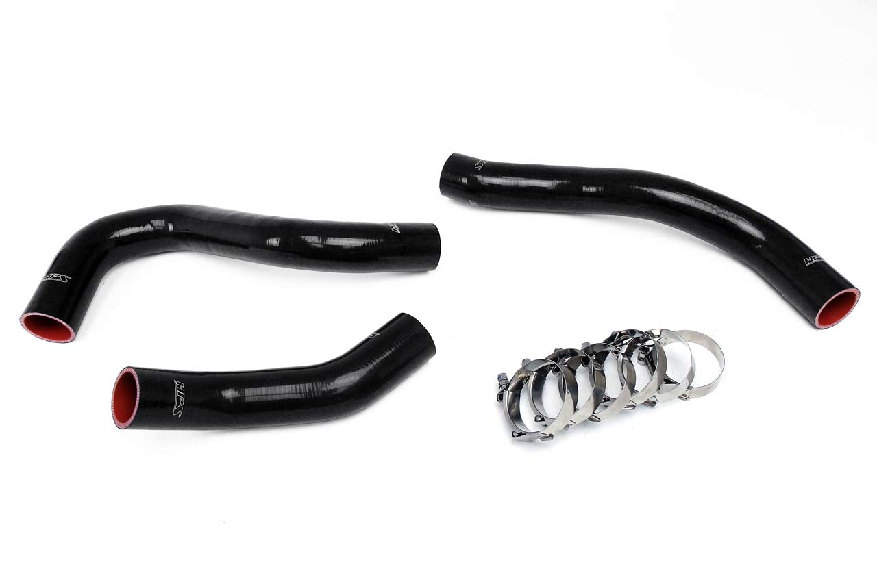 Black HPS 57-1457-BLK Silicone Radiator Hose Kit Coolant