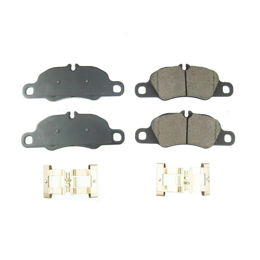 Power Stop Front Brake Kit For 718 Boxster Porsche 2017-24 |718 Cayman 2017-24 |911 2009-16 |Boxster 2013-16 |Cayman 2014-16 - Ceramic Brake Pads With Installation Hardware, 17-1389