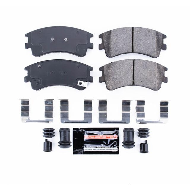 Power Stop Z23-957 Z23 Evolution Sport Carbon Fiber Infused Ceramic Brake Pads with Hardware For Mazda 6 2003-2005 [Vehicle Specific]