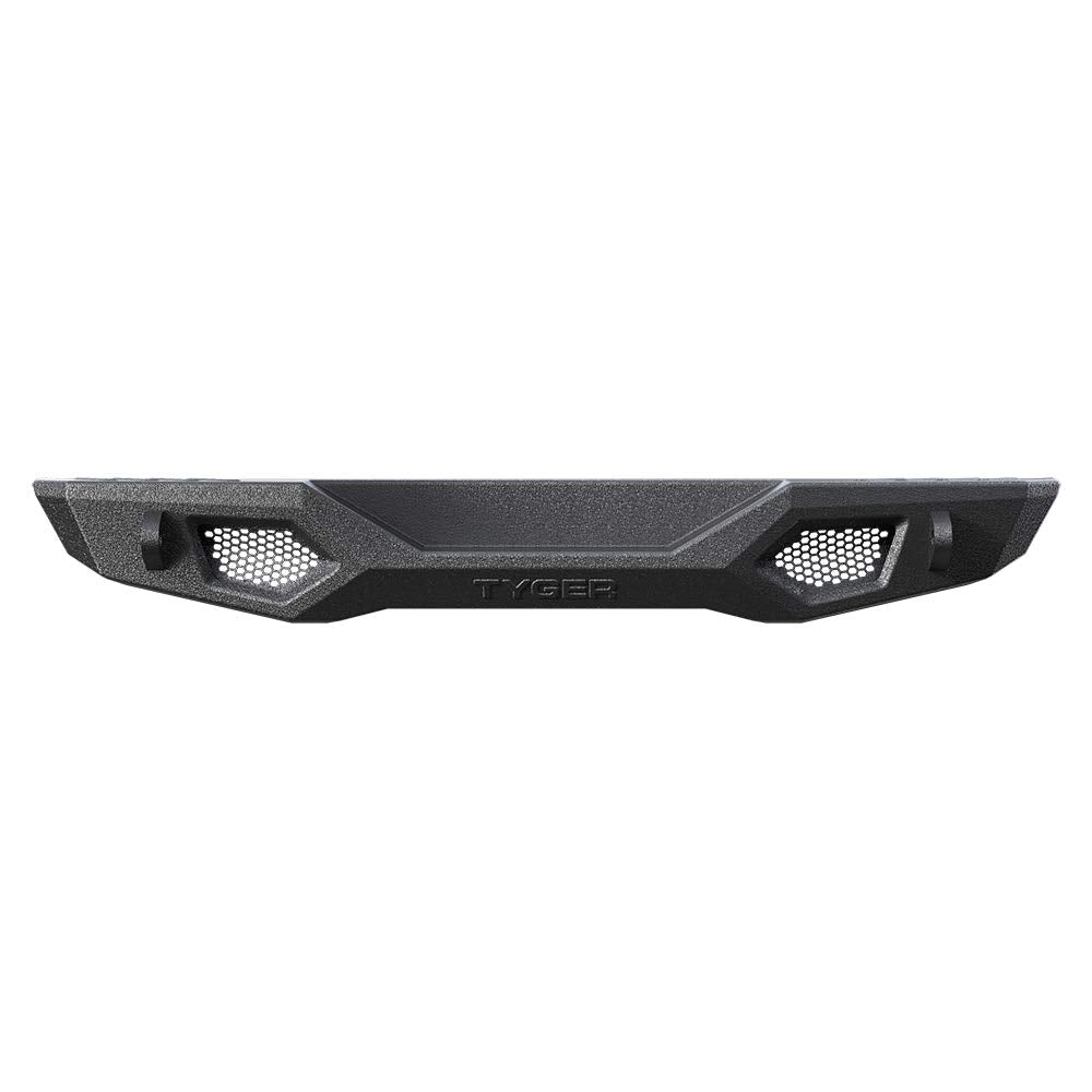 TYGER FURY Rear Bumper with D-Ring Mounts Textured Black Tyger Auto Compatible with 1987-2006 Jeep Wrangler TJ/YJ