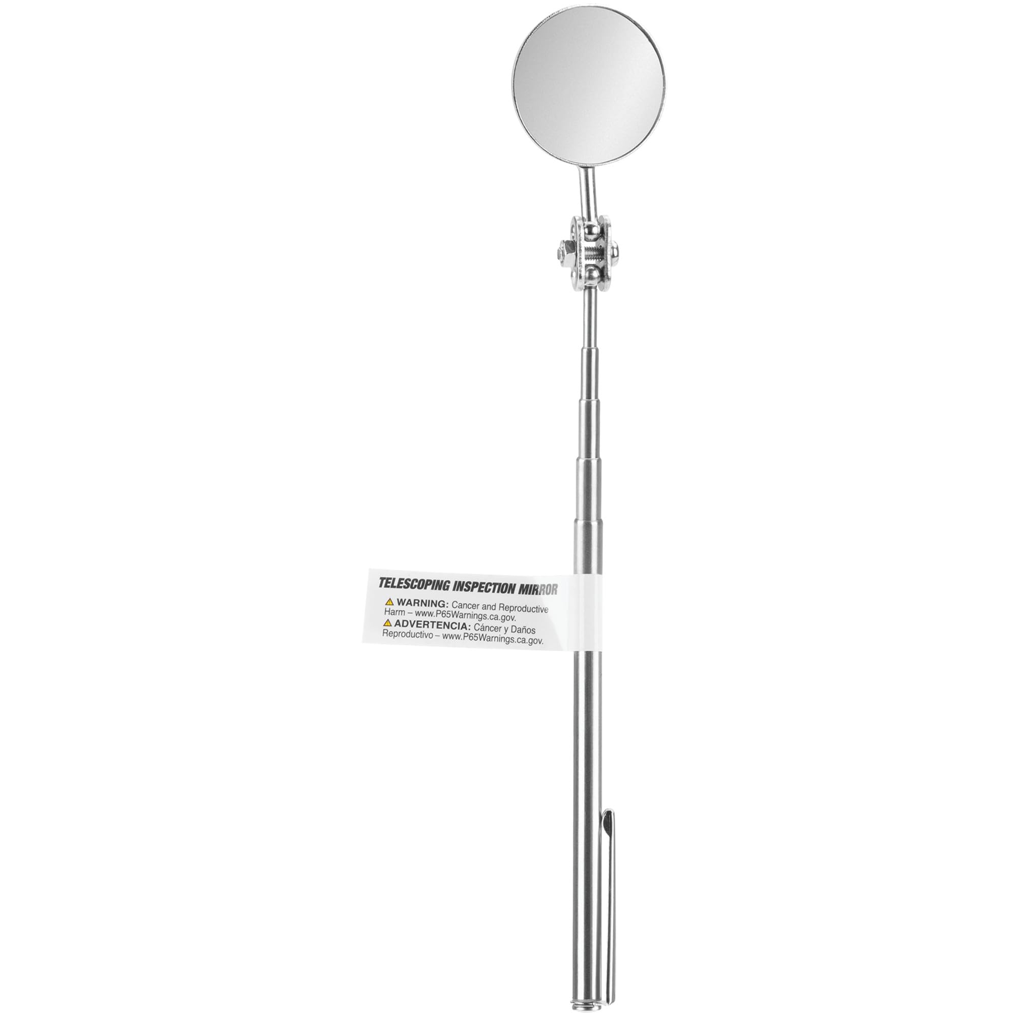 1-1/8-Inch Performance Tool Telescoping Round Inspection Mirror, Extends from 6-1/2-Inch to 18-1/2-Inch
