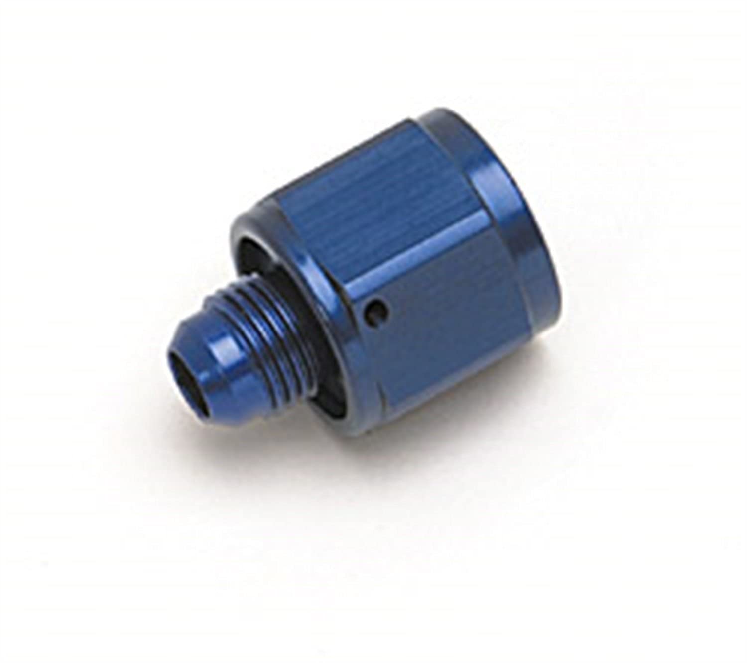 Blue Anodized Edelbrock 660000 -6 Tube Coupling Nut W/Flared Reducer To -4 An Male