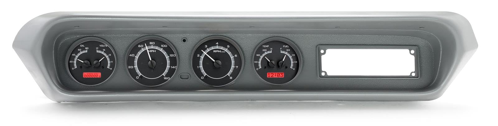 Dakota Digital VHX Analog Dash Gauges 64 65 66 67 GTO Lemans Tempest Black Alloy Red VHX-64P-GTO-K-R