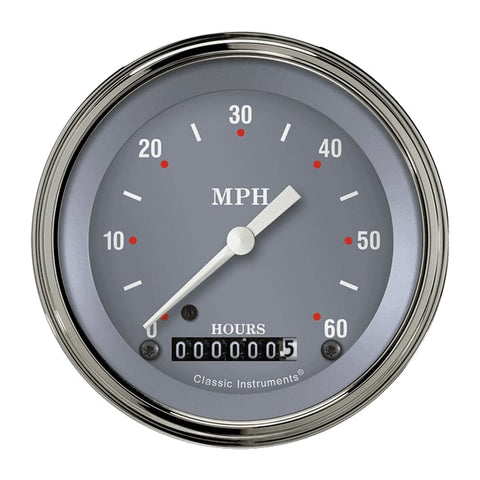 Silver Gray Series Classic Instruments LSS Low Speed Speedometer
