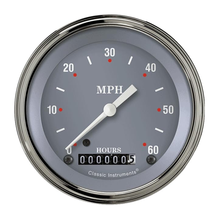 Silver Gray Series Classic Instruments LSS Low Speed Speedometer