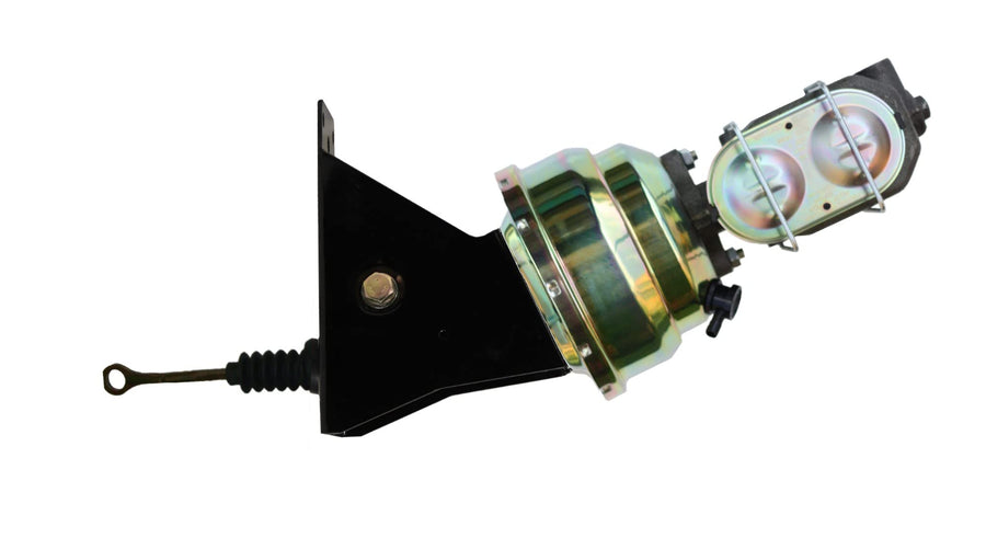 8 Inch LEED BRAKES Dual Power Booster, 1 Inch Bore Master (Zinc)
