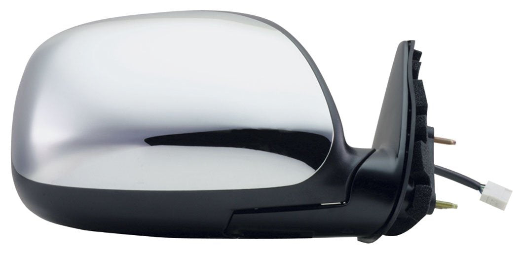 Mirror Passenger Side for Toyota Tundra Pick-Up, Black/Chrome, Heated Power, Foldaway