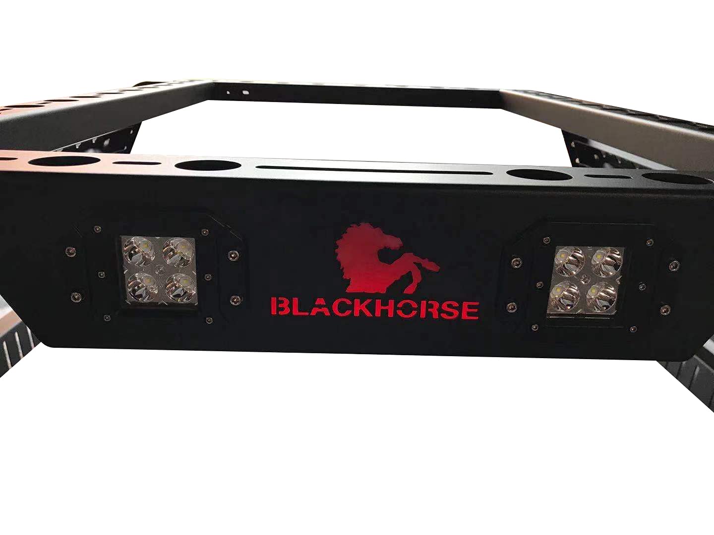 Overland Black Horse Bed Rack Black Compatible with Full Size and Small Trucks, Dodge Ram, Gladiator, Titan, GMC, Chevrolet, Ford, Frontier-TR01B