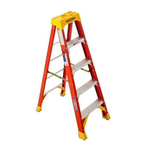 5-Ft Werner Fiberglass Type 1A-300 Lbs. Capacity Step Ladder, No Size, Orange